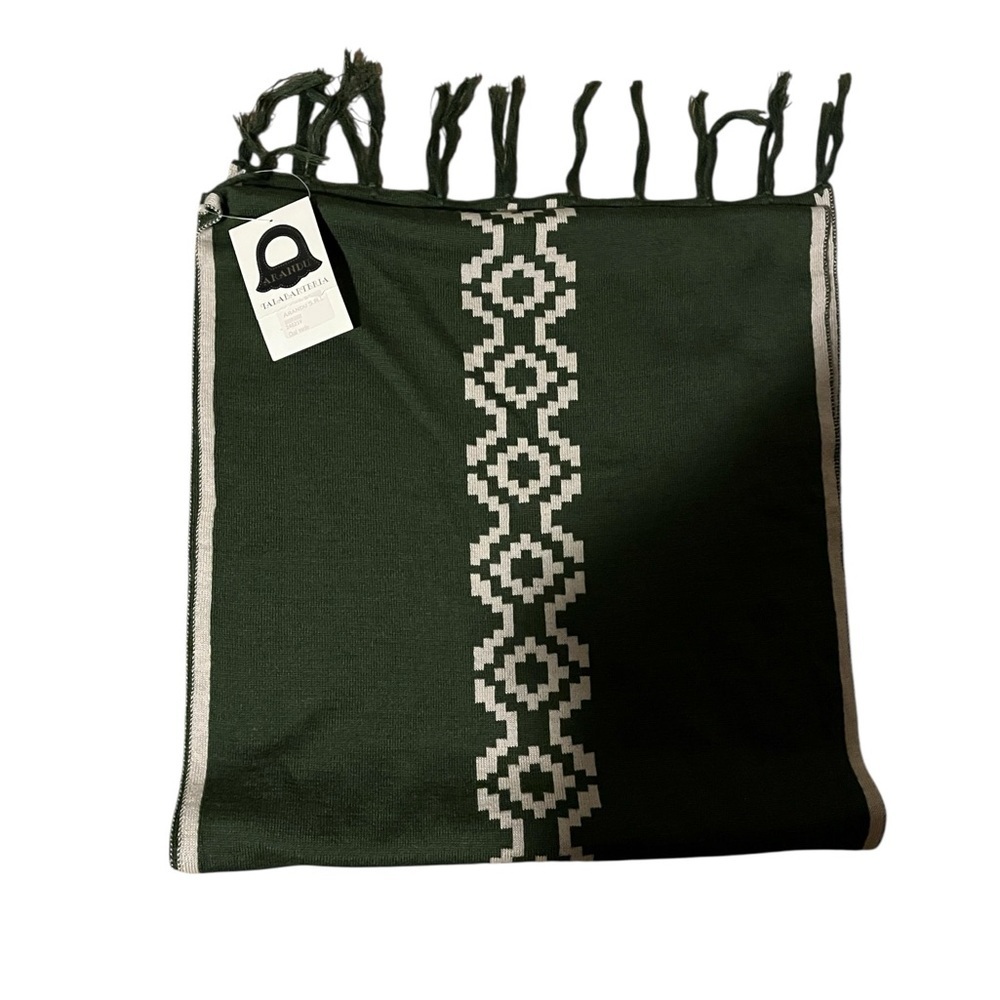 NWT Arandu Talabarteria Argentinian Olive and Grey Geometric Scarf/Shawl